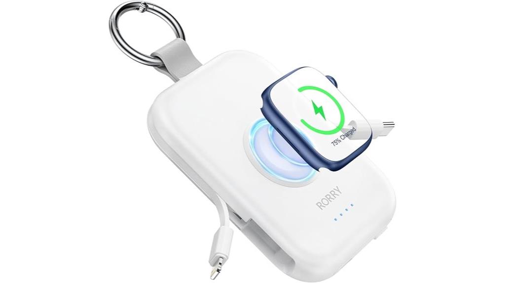 portable charger with cables