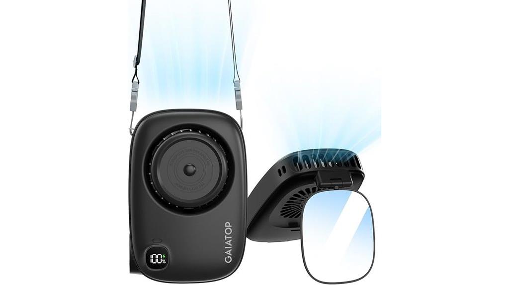 portable led neck fan
