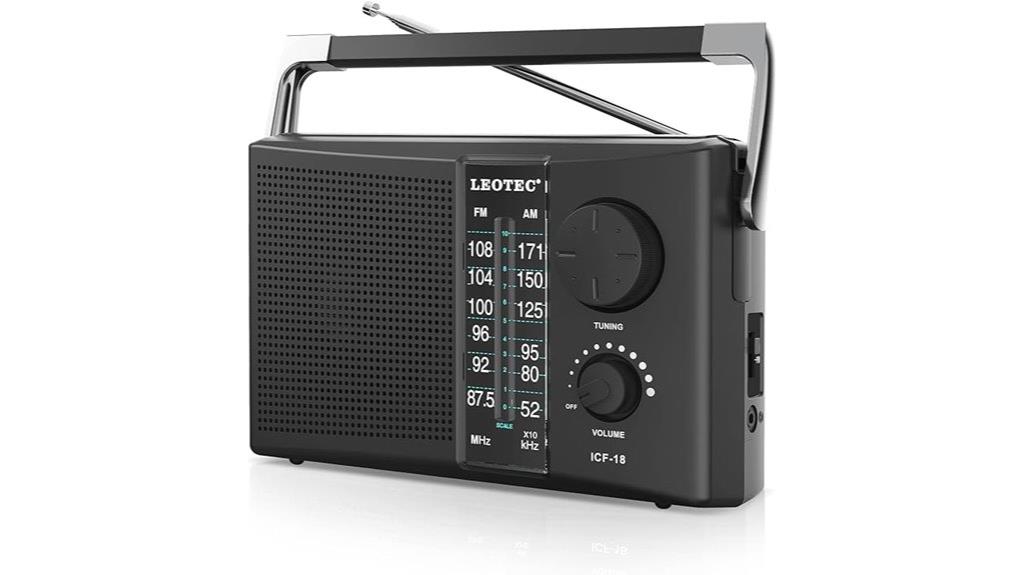 portable radio with reception