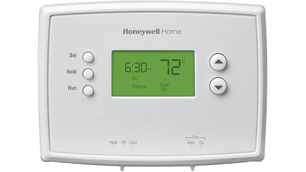 programmable white thermostat model