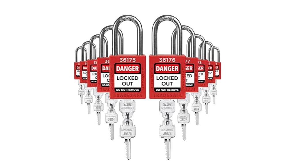 red lockout tagout locks