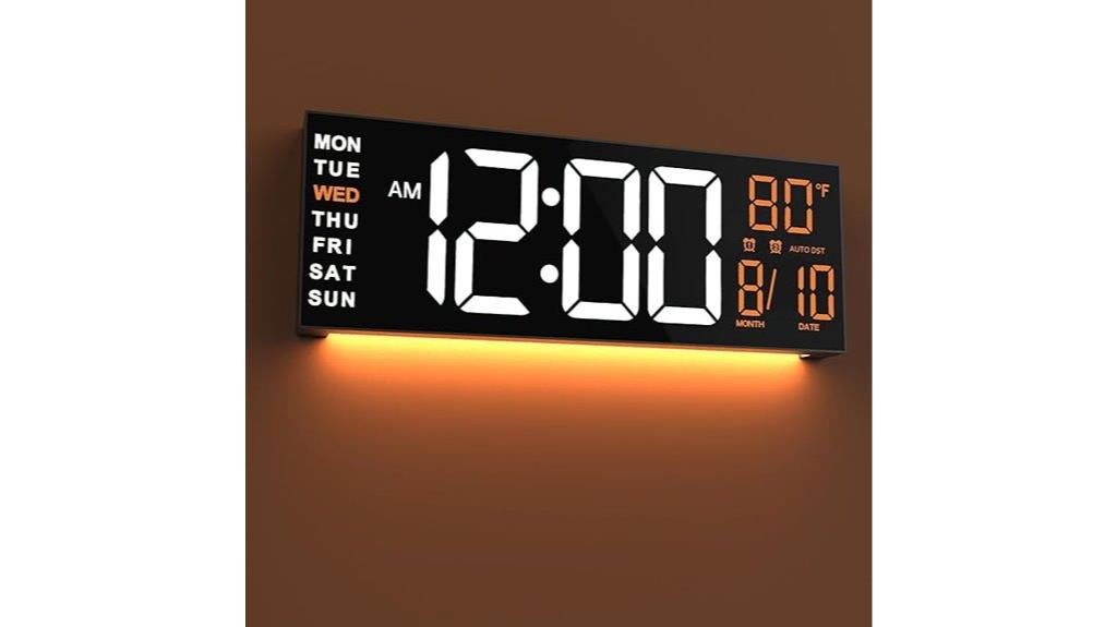 remote controlled led wall clock