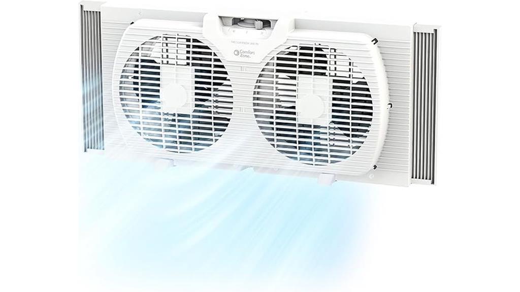 reversible airflow twin fan