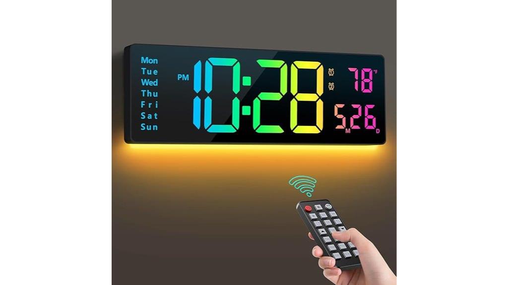 rgb remote control clock