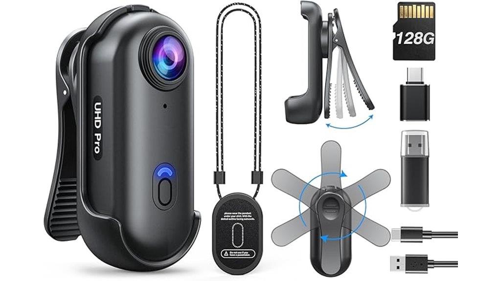 rotatable clip body camera