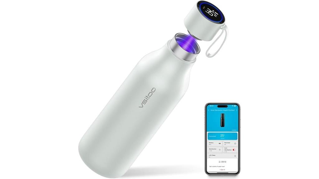 self cleaning smart water bottle