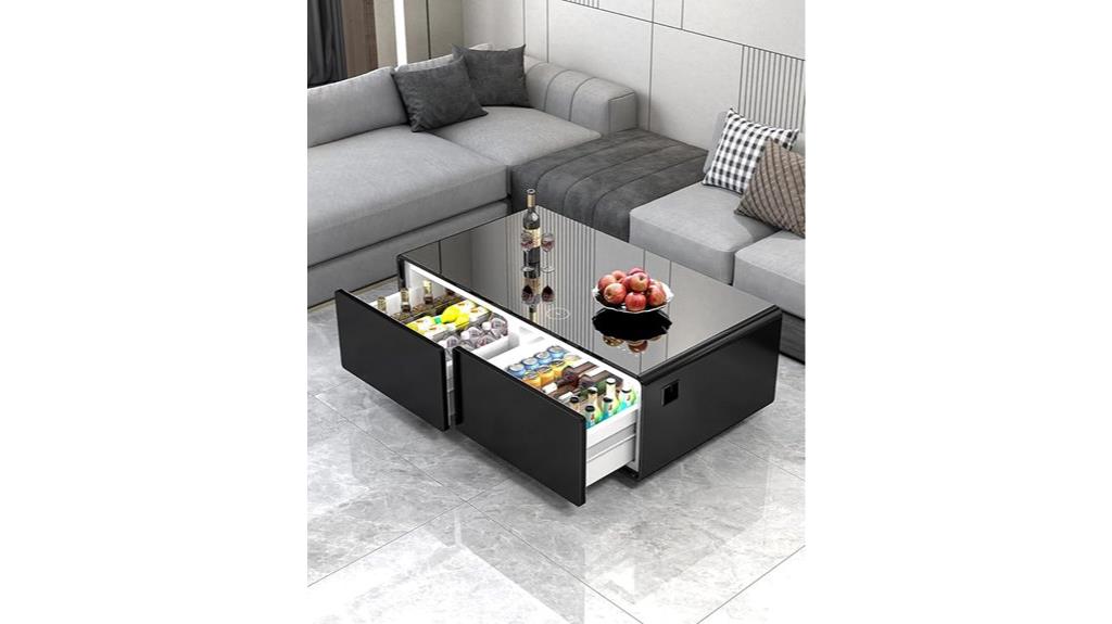 smart table with fridge