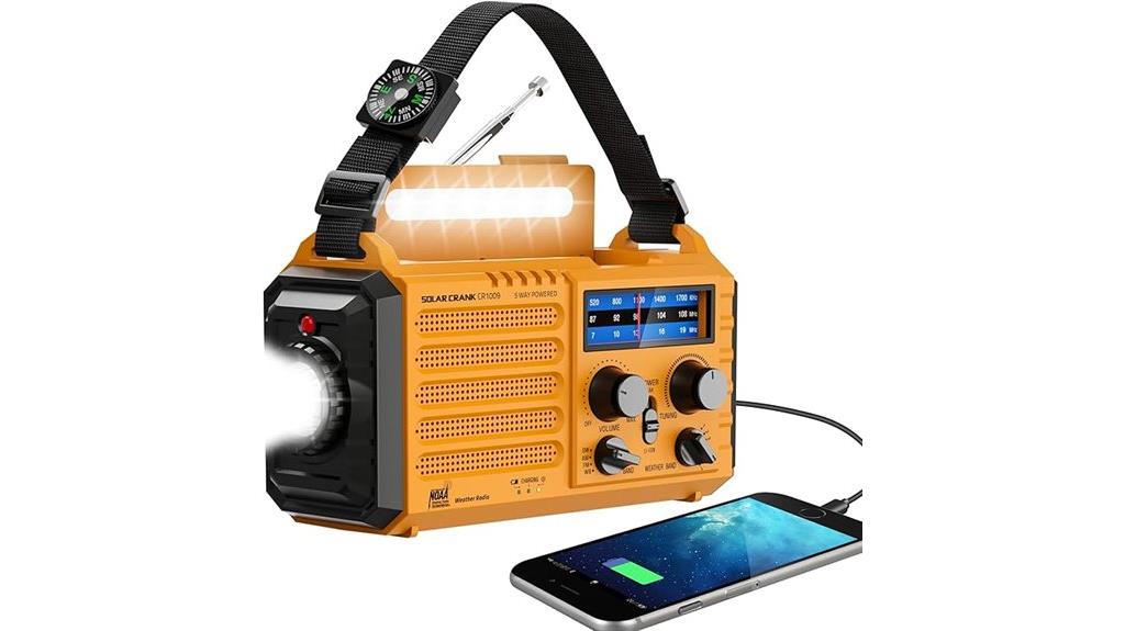 solar powered emergency radio