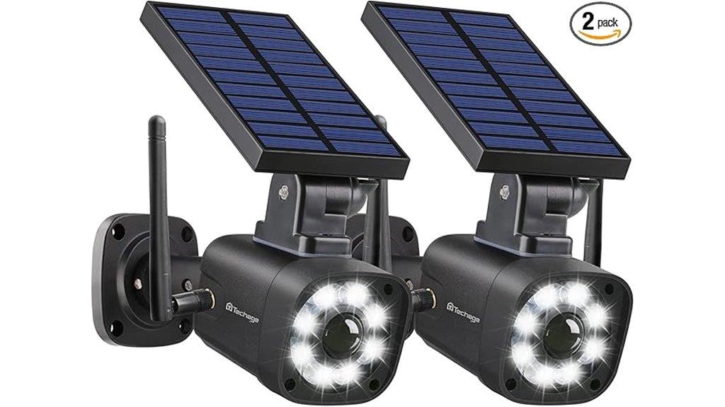 solar powered fake security cameras