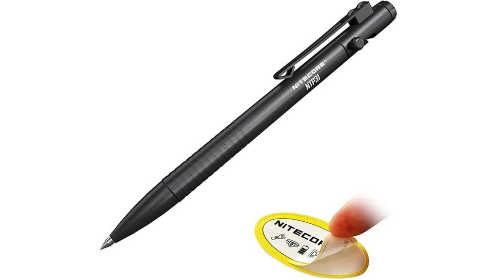 tactical pen with bolt action