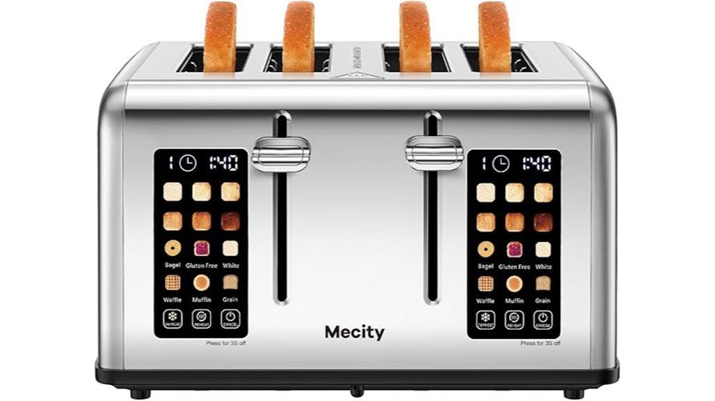 touch screen toaster control
