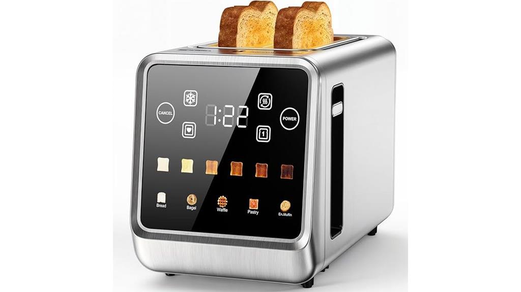 touchscreen digital toaster 2 slice