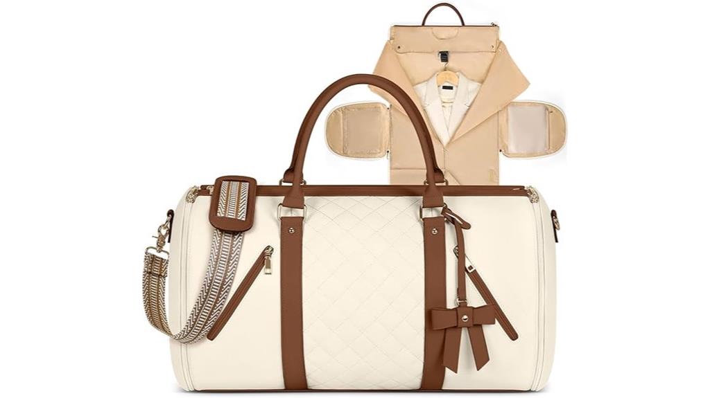 travel friendly leather garment bag