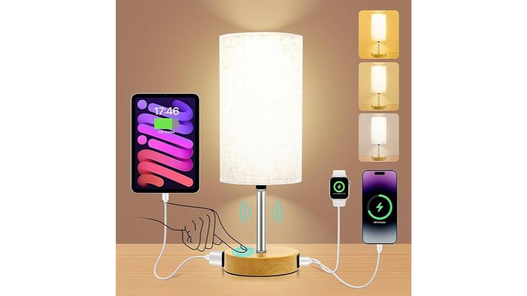 usb charging dimmable lamp