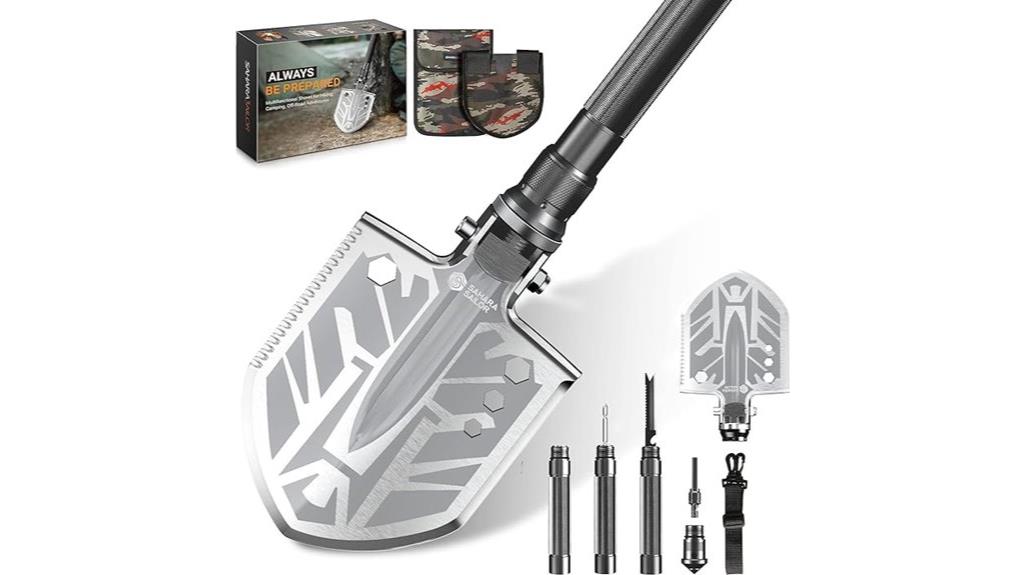 versatile survival tactical shovel