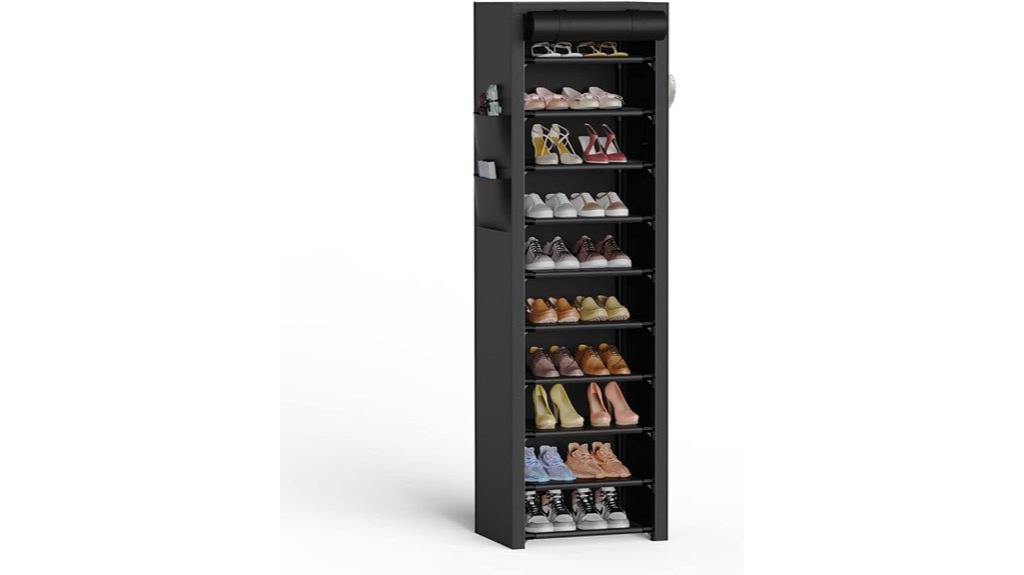 vertical narrow shoe organizer
