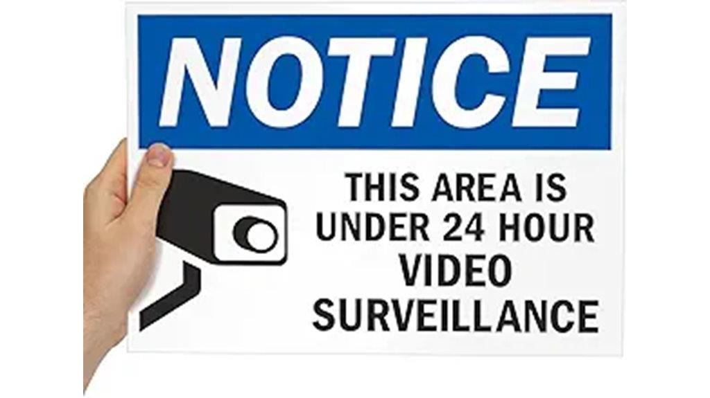 video surveillance notice sign