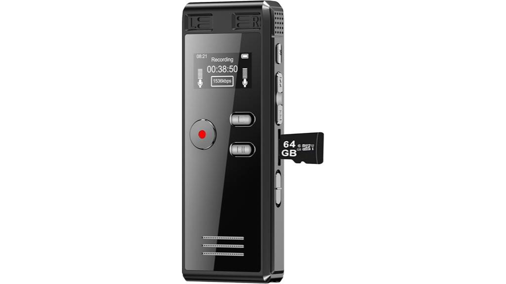 voice activated recorder 64gb
