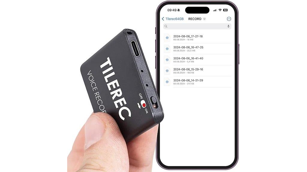 voice recorder with storage