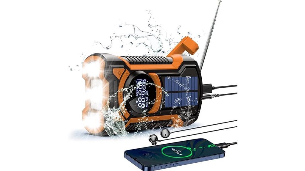 waterproof bluetooth emergency radio