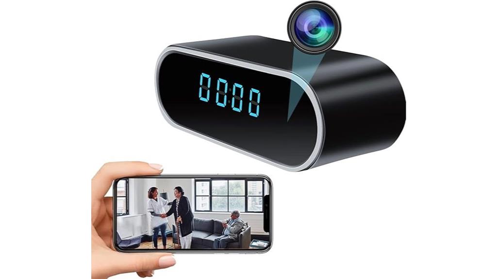 wifi hidden camera clock