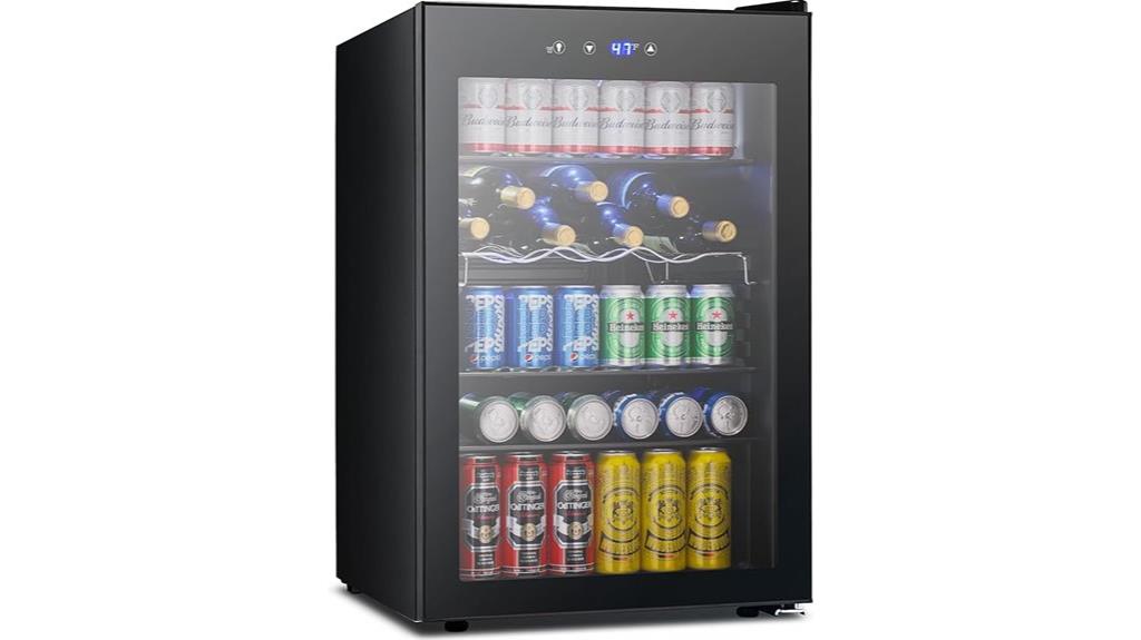wine fridge with temperature control