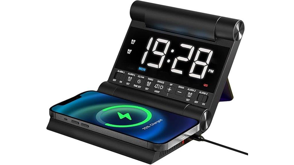 wireless charging dual alarm