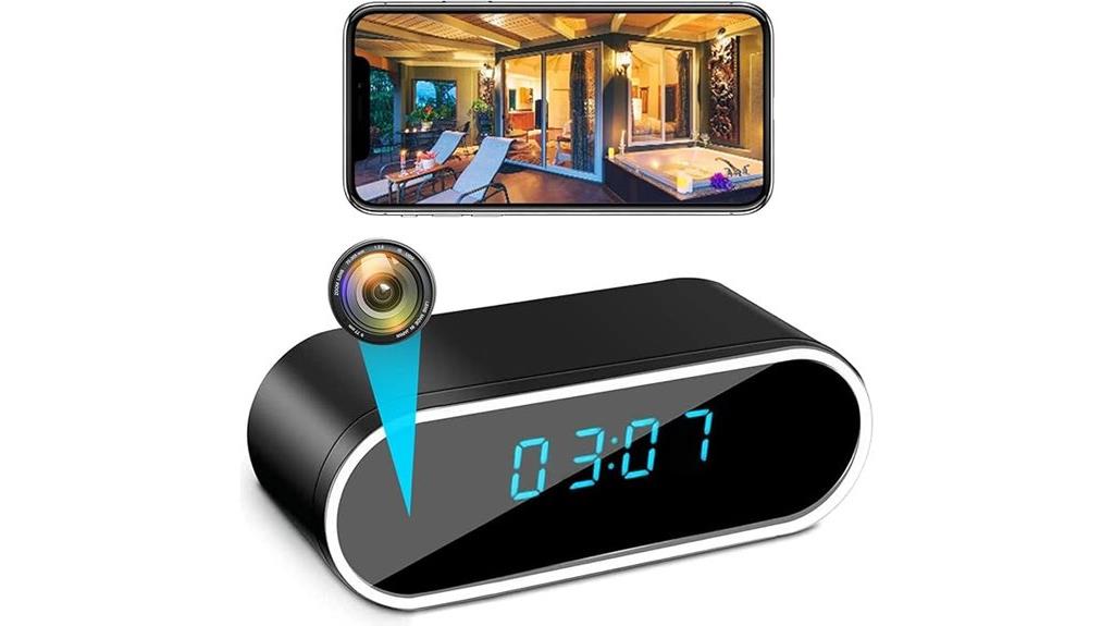 wireless spy camera clock