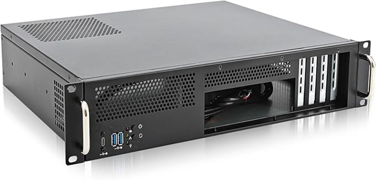 2u server chassis with front i o