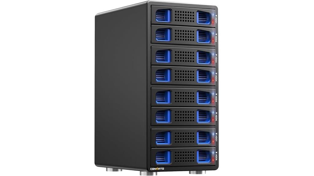 aluminum 8 bay 10gbps enclosure
