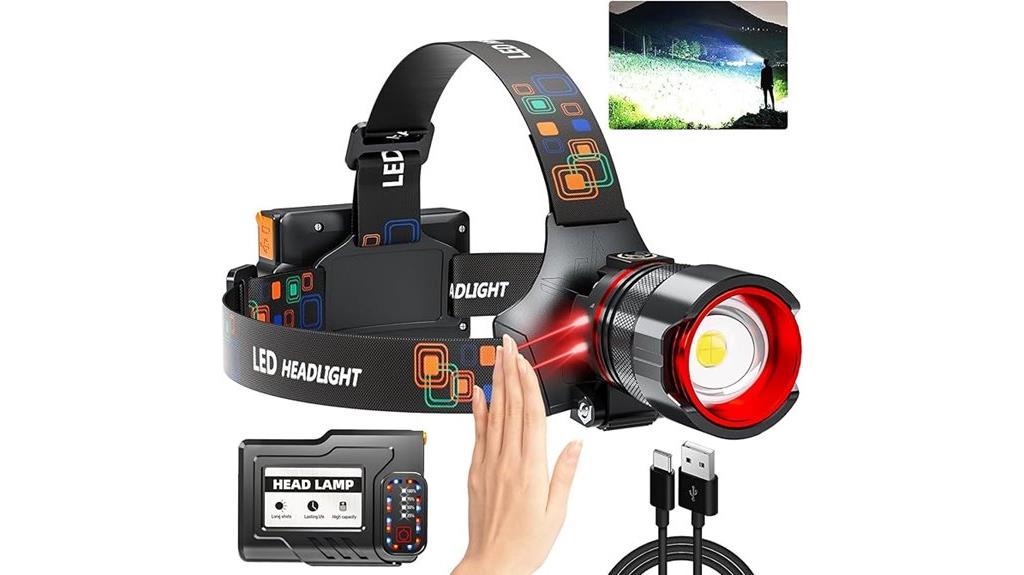 bright waterproof rechargeable headlamp