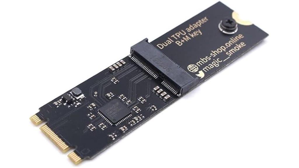 coral m 2 tpu adapter