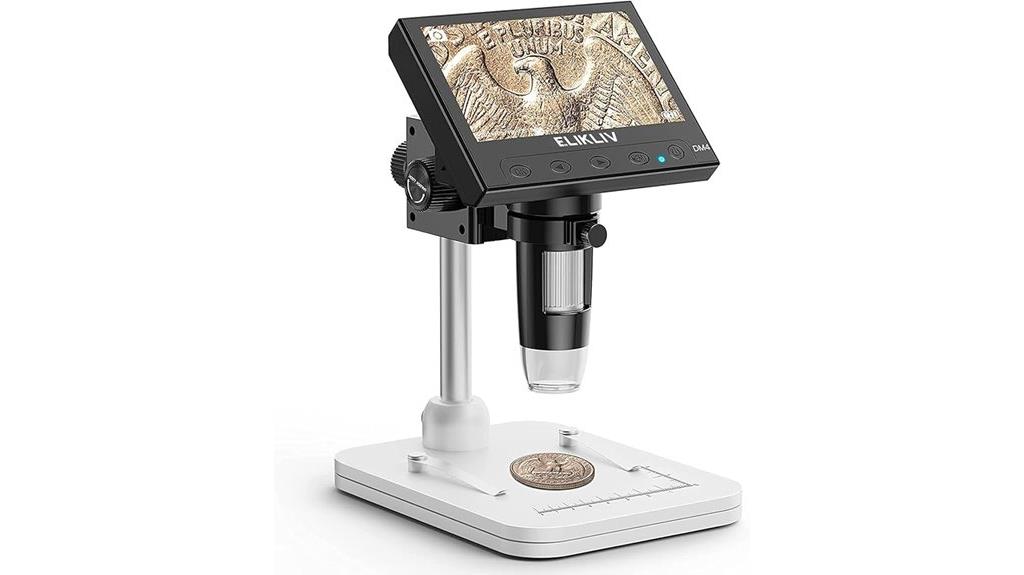 digital coin microscope display