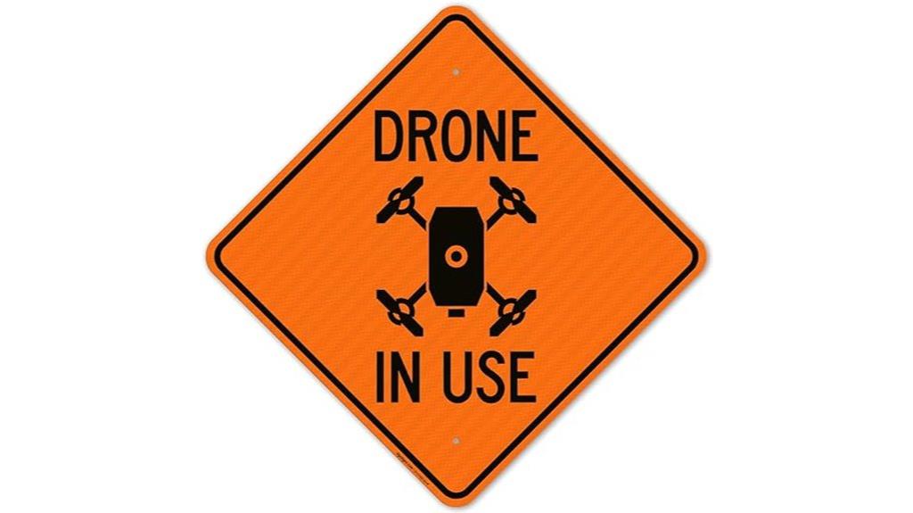 drone in use sign