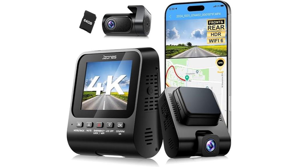 dual 4k and 1080p dashcams
