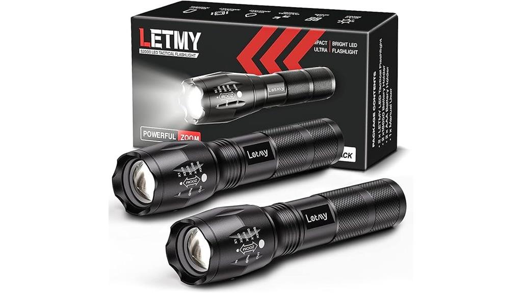 dual high lumen flashlight pack