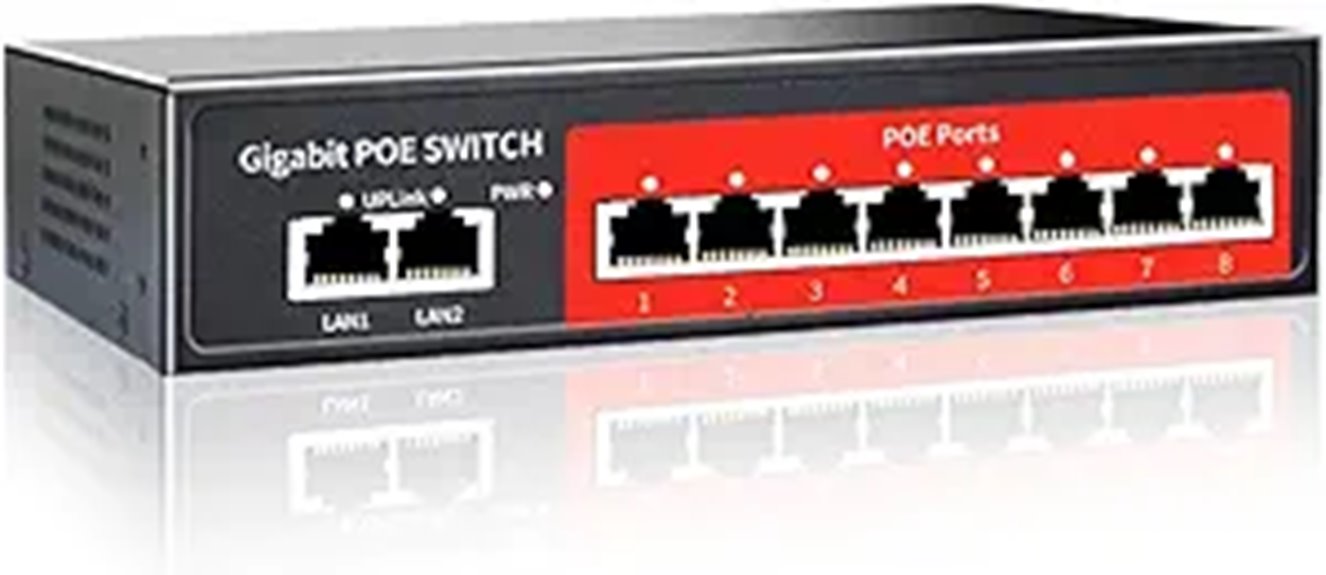 eight port poe switch