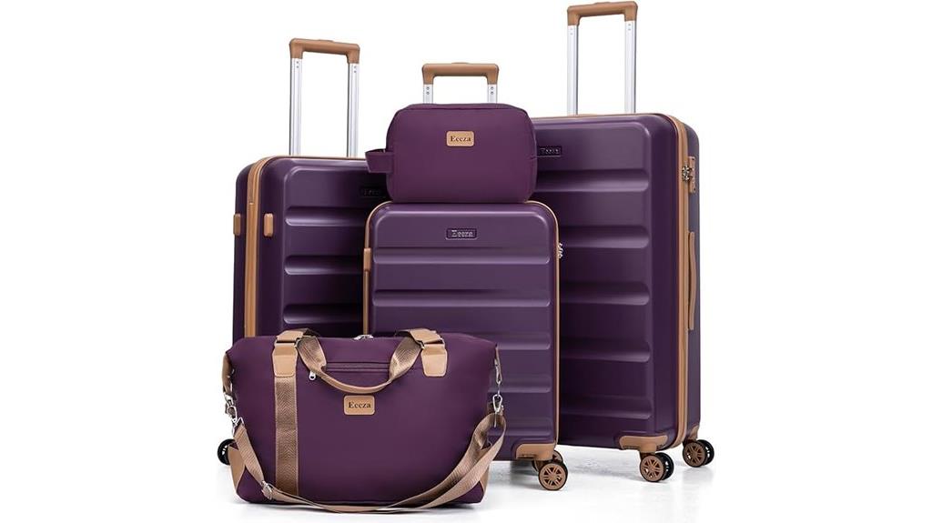 five piece wheeled luggage set