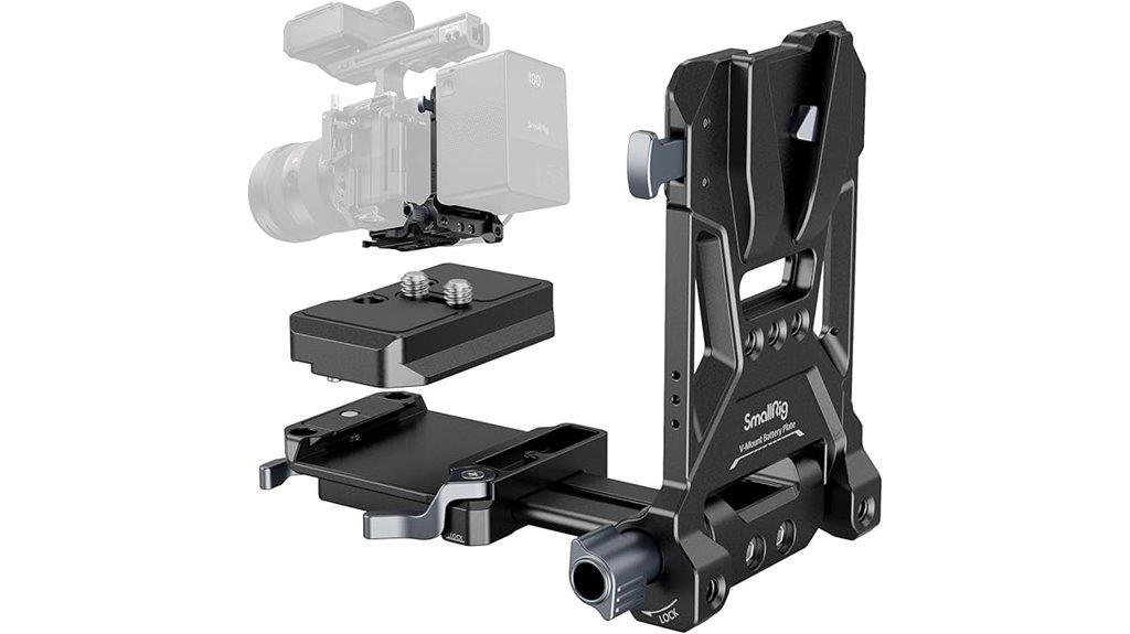 foldable v mount battery plate