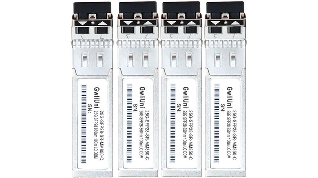 four piece 25g fiber modules