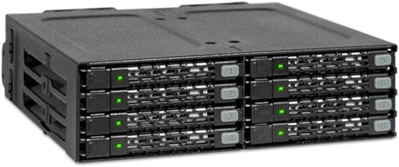 full metal 8 bay enclosure