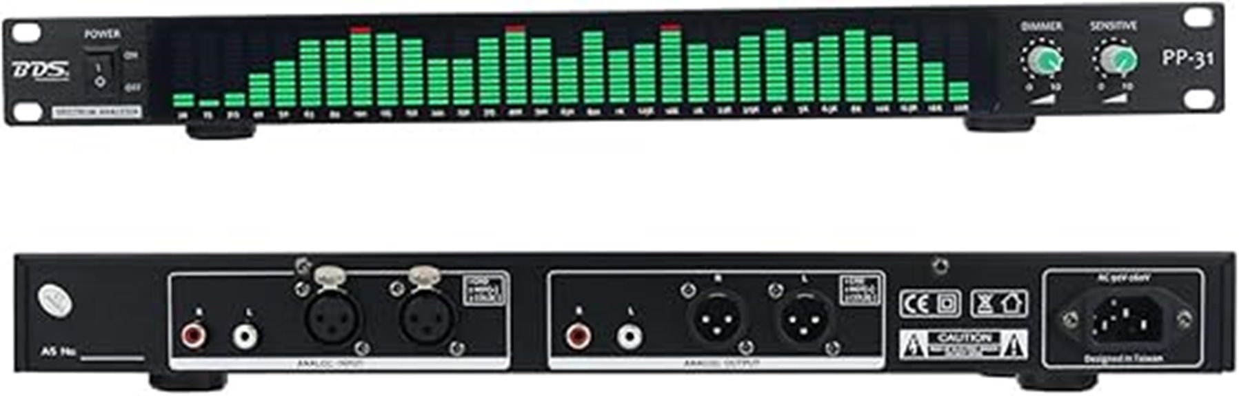 green digital audio spectrum