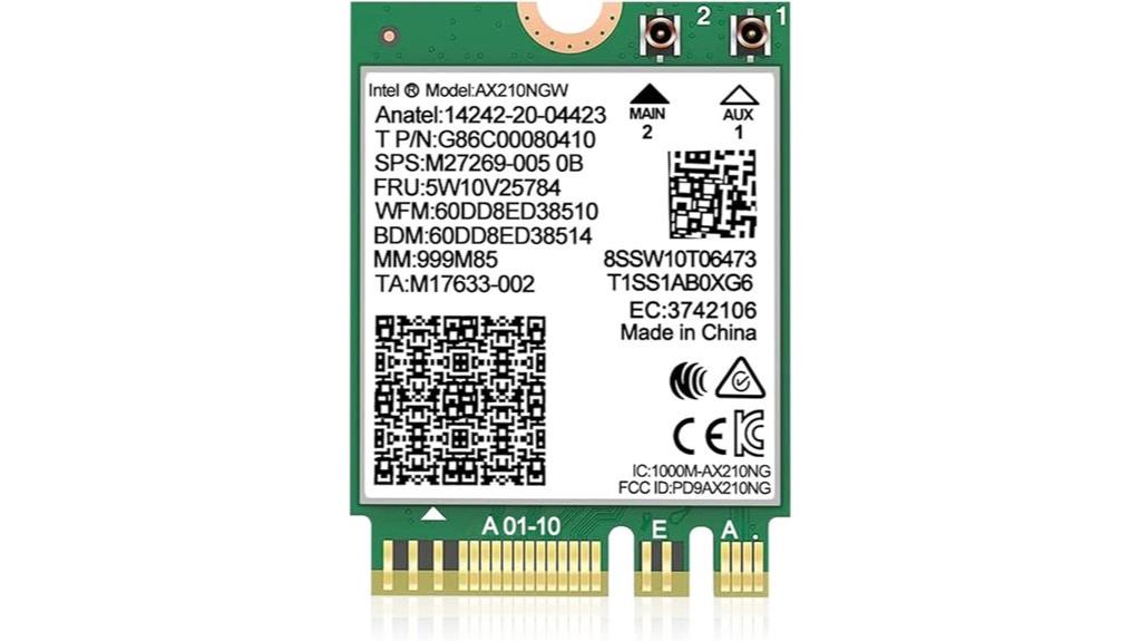 intel ax210 wifi 6e adapter