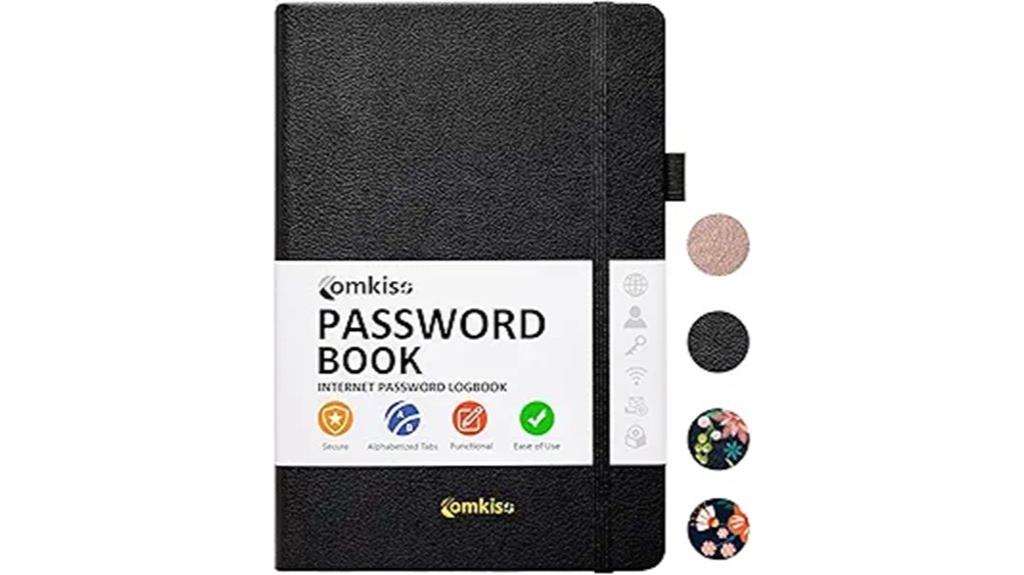large print password organizer