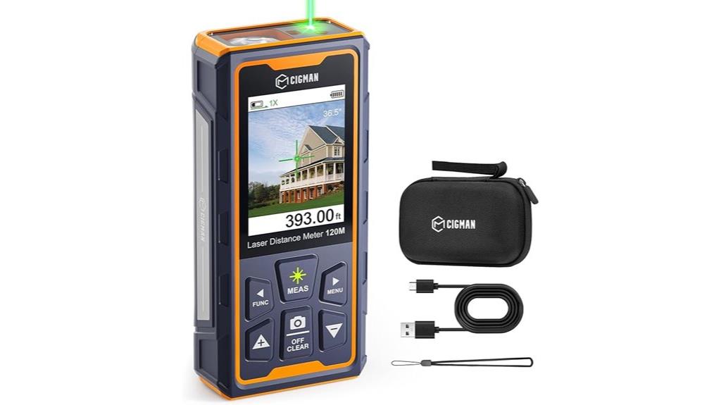 laser measuring tool green beam