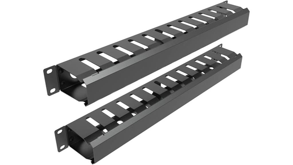 metal 1u rack cable organizer