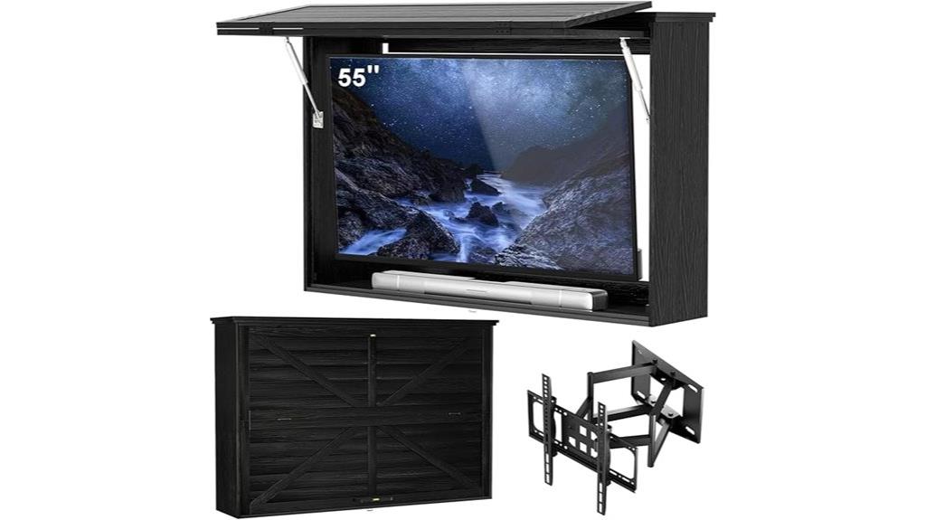 outdoor tv enclosure for 44 55 inch