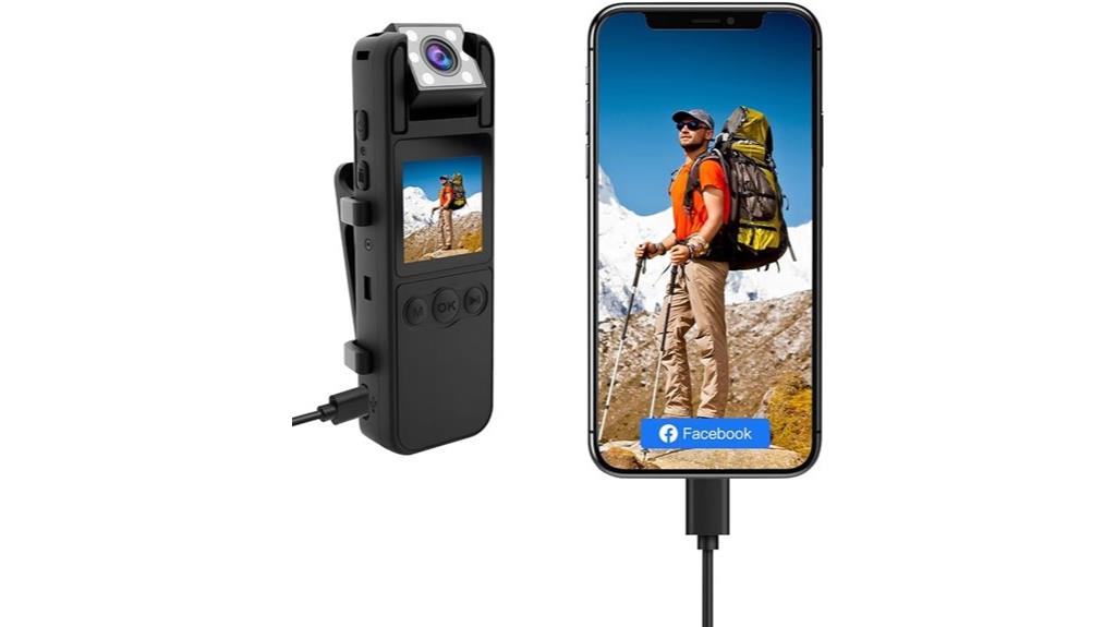 portable body camera with audio