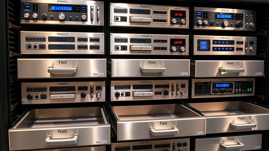 professional audio equipment storage