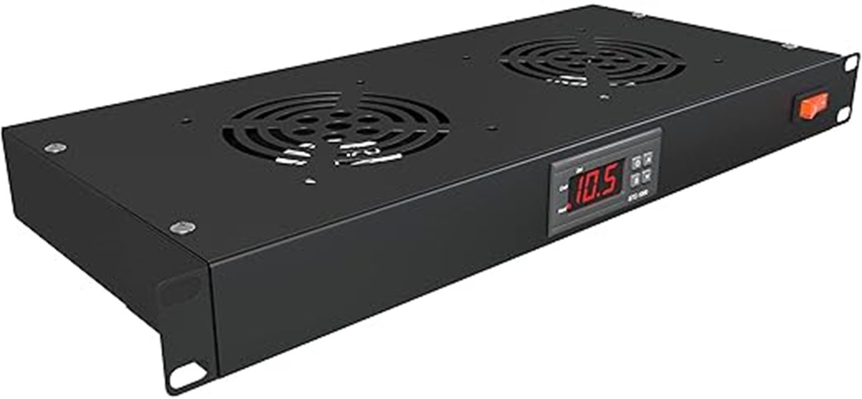 rack fan with digital alarm